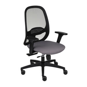 Kancelárska stolička s podrúčkami Nedim BS - tmavosivá / čierna