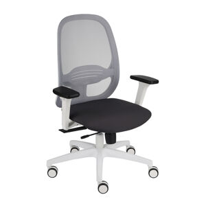Kancelárska stolička s podrúčkami Nedim WS - tmavosivá / sivá / biela