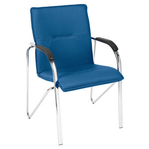 NOWY STYL Samba 4L Arm konferenčná stolička modrá / chróm