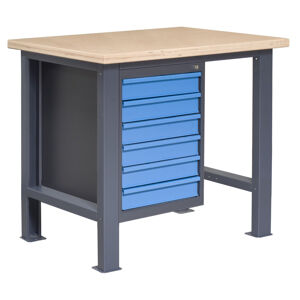 NABBI PL01L/P3 pracovný stôl grafit / modrá