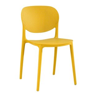 TEMPO KONDELA Fedra plastová stolička žltá