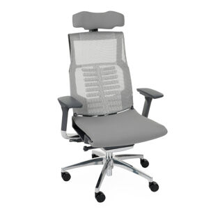 NABBI Primus BT kancelárska stolička s podrúčkami sivá / chróm