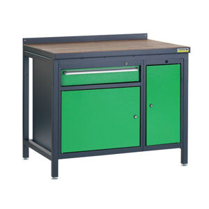 NABBI PSS01D/L3L10 pracovný stôl grafit / zelená