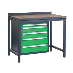 NABBI PSS01D/L4 pracovný stôl grafit / zelená