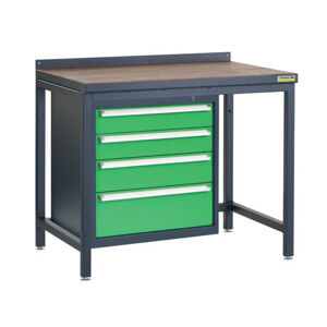 NABBI PSS01D/L7 pracovný stôl grafit / zelená