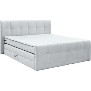 RENAR Milano 160 čalúnená manželská posteľ s matracmi biela