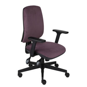 NABBI Sean 3D kancelárska stolička s podrúčkami fialová / čierna