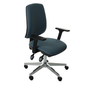 NABBI Sean 3D kancelárska stolička s podrúčkami modrá / čierna / chróm