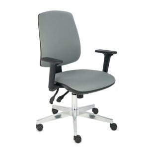 NABBI Sean 3D kancelárska stolička s podrúčkami sivá (Note 05) / čierna / chróm