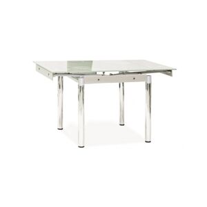 SIGNAL GD-082 jedálenský stôl chrómová / priehľadná / biela