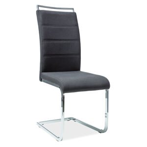 SIGNAL H-441 jedálenská stolička čierna / chróm