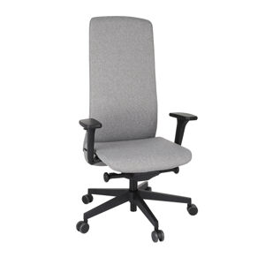 NABBI Starmit B kancelárska stolička s podrúčkami sivá (Medley 05) / čierna
