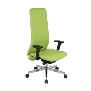 NABBI Starmit B kancelárska stolička s podrúčkami zelená / chróm