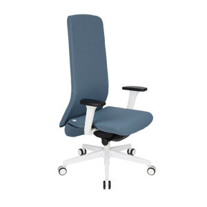NABBI Starmit W kancelárska stolička s podrúčkami modrá / biela
