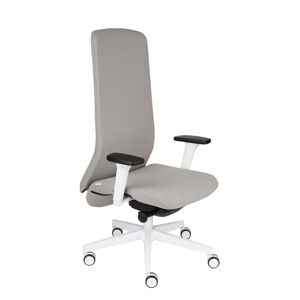 NABBI Starmit W kancelárska stolička s podrúčkami sivá / biela