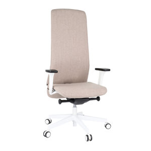 NABBI Starmit W kancelárska stolička s podrúčkami svetlohnedá / biela