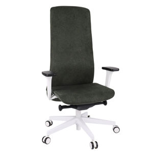 NABBI Starmit W kancelárska stolička s podrúčkami tmavosivá (Strong 04) / biela