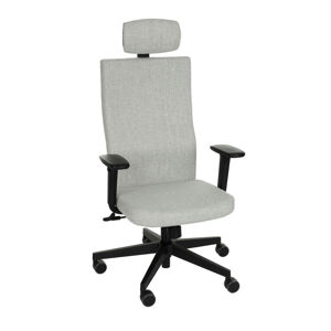 NABBI Timi Plus HD kancelárska stolička s podrúčkami sivá / čierna
