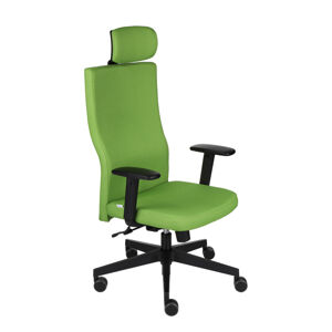 NABBI Timi Plus HD kancelárska stolička s podrúčkami zelená / čierna