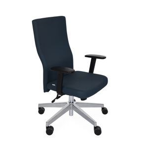 NABBI Timi Plus kancelárska stolička s podrúčkami čierna / chróm
