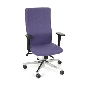 NABBI Timi Plus kancelárska stolička s podrúčkami fialová / chróm