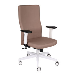 NABBI Timi W Plus kancelárska stolička s podrúčkami hnedá (Kosma 06) / biela