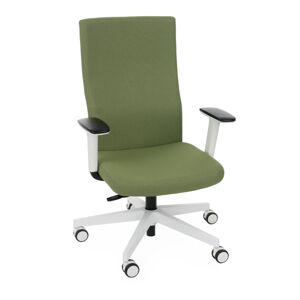 NABBI Timi W Plus kancelárska stolička s podrúčkami zelená / biela