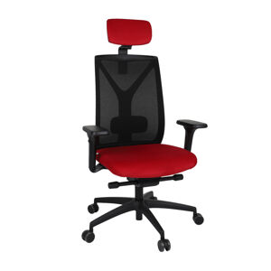 NABBI Velito BS HD kancelárska stolička s podrúčkami červená / čierna