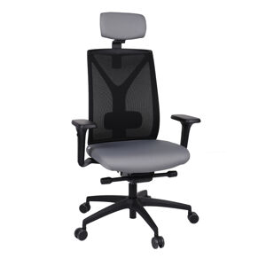 NABBI Velito BS HD kancelárska stolička s podrúčkami sivá / čierna
