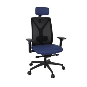 NABBI Velito BS HD kancelárska stolička s podrúčkami tmavomodrá / čierna