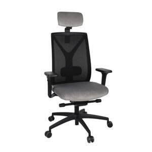 NABBI Velito BS HD kancelárska stolička s podrúčkami tmavosivá / čierna