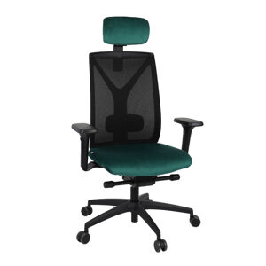 NABBI Velito BS HD kancelárska stolička s podrúčkami tmavozelená / čierna