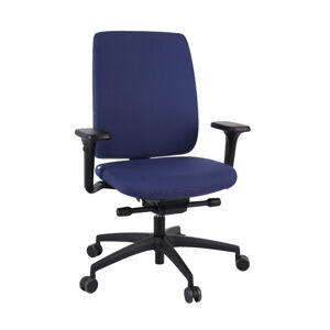 NABBI Velito BT kancelárska stolička s podrúčkami tmavomodrá / čierna