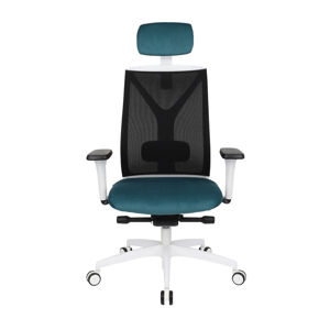 NABBI Velito WS HD kancelárska stolička s podrúčkami tmavozelená /čierna / biela