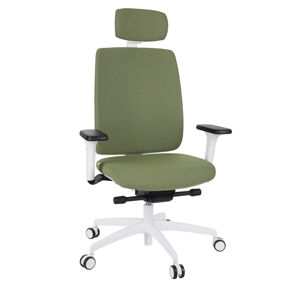 NABBI Velito WT HD kancelárska stolička s podrúčkami zelená (Cura 16) / biela