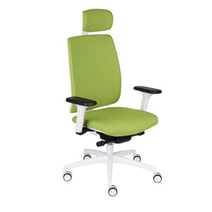 NABBI Velito WT HD kancelárska stolička s podrúčkami zelená (Note 04) / biela