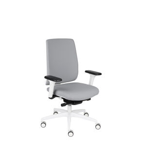 NABBI Velito WT kancelárska stolička s podrúčkami sivá / biela