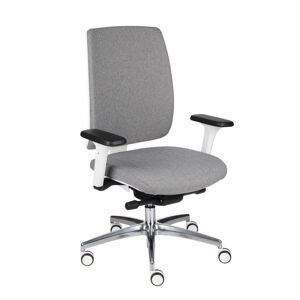 NABBI Velito WT kancelárska stolička s podrúčkami sivá (Medley 05) / biela / chróm